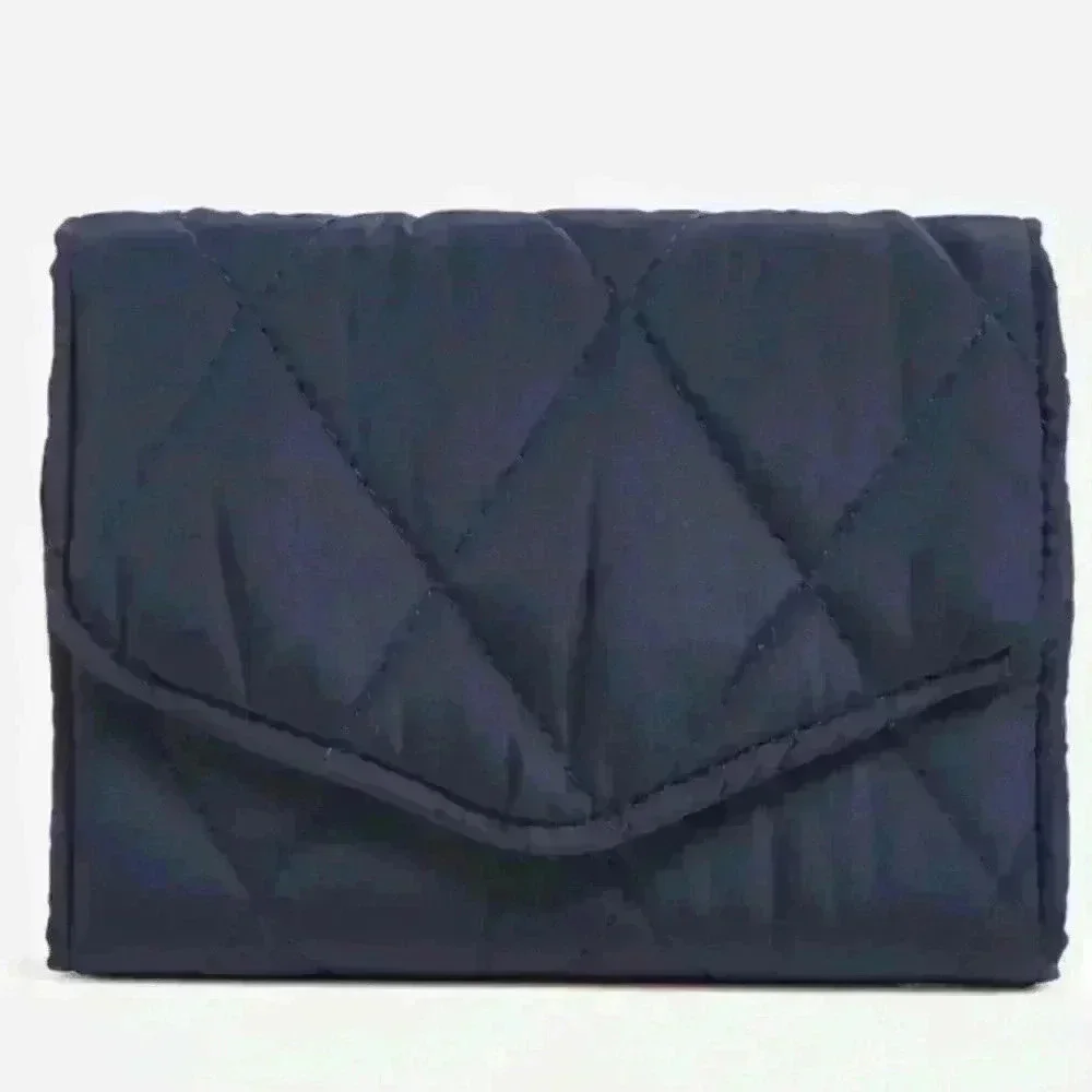 Vera Bradley Ultralight RFID Mini Tri-Fold in Navy NWT
